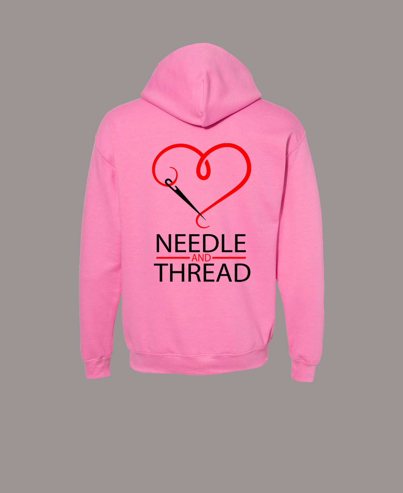 Fresh Stitch Ladies Hoodie LoveN&T - PINK