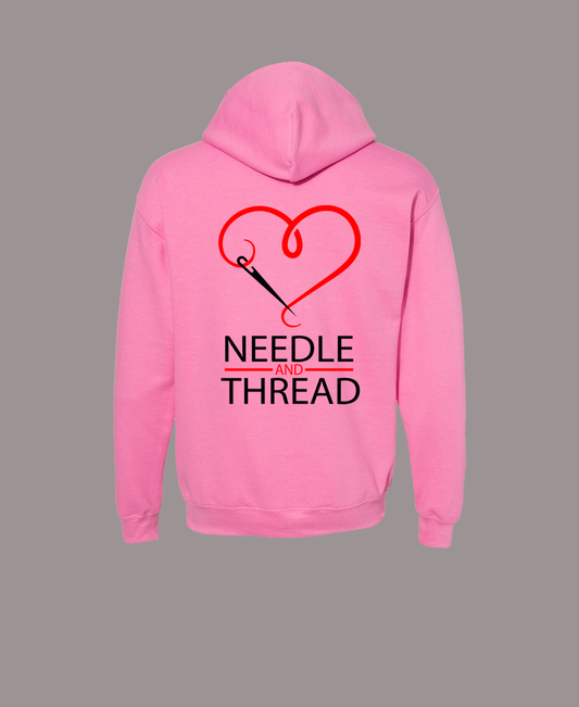 Fresh Stitch Ladies Hoodie LoveN&T - PINK